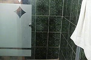 My swingersamateur40 stepmom pulls me into the shower for risky quickie while daddy teleworks. She bends over moaning in doggystyle with creampie finish.