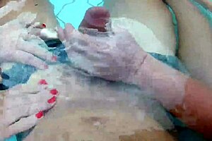 Oh my god! Me and my friend seduce that big cock boy in the pool!