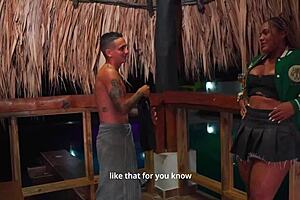 ebony milf stepmom has interracial sex with her son's best friend in public