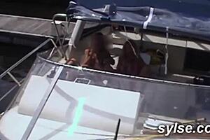 Hot milf seduces young virgin boy for handjob and flashing in public train amateur compilation