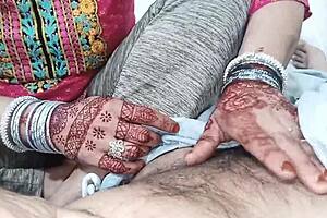 Why Is This Muslim Mistress Giving A Handjob Massage To Her Servant With Dirty Talk?