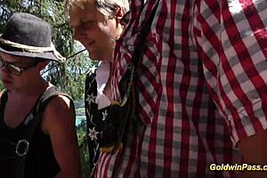 Wild German Outdoor Fuck Orgy