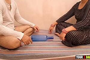 I Feel So Horny As Stepmom Plays Truth And Dare With Stepson Turning Into Fucking And Licking Pussy