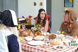 Wet thanksgiving feast full of lust and juices oh man