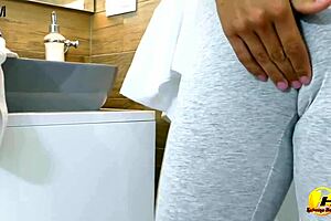 Blonde milf licks and smells armpits after gym workout