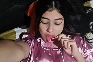 Hot Latina babe wakes up for solo pussy masturbation in real homemade video