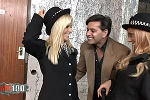 Hey, do you think these 2 slutty cops in lingerie can handle fucking the burglars with deepthroat?