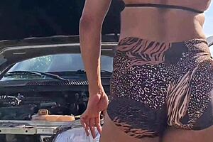 Uber ride to beach broke down so milf paid with anal sex in hotel