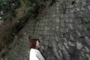 That Japanese matured milf is having sex outdoors again