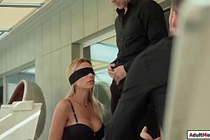 blindfolded shalina devine in a scene