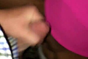 Oh wow this young cock is fucking that mature blonde with tampon outdoors and she swallows cum
