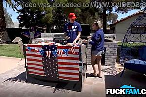 Stepmom Faints Watching Stepdaughter Penelope Kay Fuck Husband and Stepson Josh Rivers in Taboo 3some with Big Ass Action