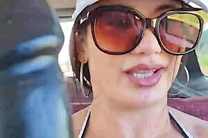 Uber ride to beach broke down so milf paid with anal sex in hotel