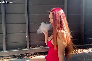 hey artemisia love your big tits look amazing in that outdoor smoking session