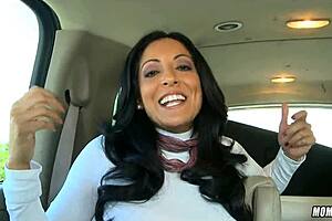 Cougar eagerly sucks that young cock in the back of her SUV while parked