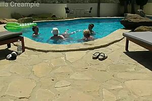Wild Orgy Action in the Swimming Pool with Dripping Wet Bodies
