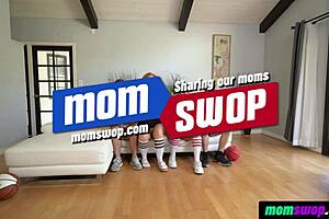 step sons acting as sport fans, but can they really fuck their fanatic stepmoms in this momswop?