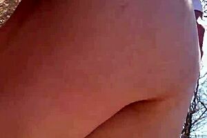 Caught Fucking Big Tits Milf Outdoors In The Forest With Huge Cock!