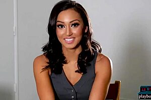 Mixed race petite 18+ Asian babe Alexandra appears in a young solo softcore video.