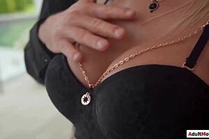 blindfolded shalina devine in a scene