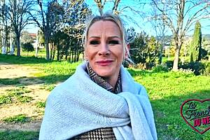 Victoria at 47 years old shows off as a mature French slut in lingerie