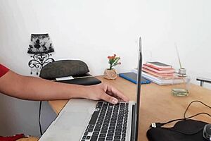 The mature woman invited the computer technician over and they ended up having anal sex.