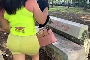 Hot Latina Milf with Big Tits Gets Fucked Outdoors and Covered in Creampie Cumshot