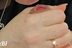 he cums fast from my gentle tongue caress