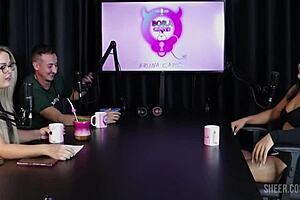 Val mineirinha shares compilation highlights from bora cast episode with bruna carlos on sheer red