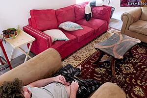 Stepmom feels torn taking stepson's big cock deep in her tight asshole for taboo anal creampie.