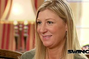 Gorgeous Brunette Girls Group Doggystyle Bent Over Lick Shaved