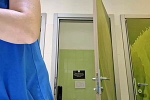 Oh No! Nicoletta's Hilarious Compilation of Farting and Awkward Moments in Italian Public Restrooms with Her Curvy Big Ass!