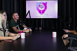 Val mineirinha shares compilation highlights from bora cast episode with bruna carlos on sheer red