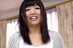 Uncensored Jav Masturbation with Hitachi Vibrator to Intense Orgasm for Petite Japanese Teen