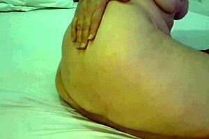 I love rubbing cum all over my big tits and ass in this homemade solo tease as your mother-in-law.