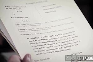 fetish teen 18+ sub joins threeway and gets spermed all over