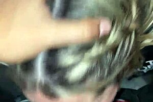 hey, this rich blonde slut gives a deepthroat blowjob to her black friend's big cock