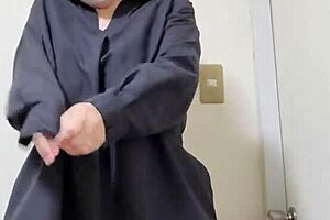 Why does this married woman shake her hips lewdly while masturbating in such a wild way