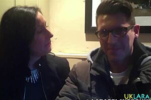 stockings milf sucks big cock in classy heels