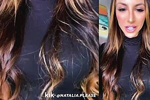 Beautiful Natalia appears in SFW live Kik stream from June 26, 2022.