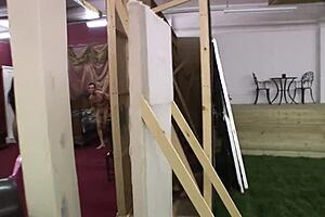 I fought with ebony goddess milf then fucked her doggystyle in lingerie and heels