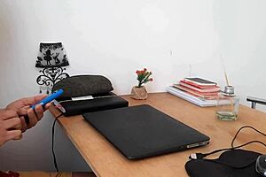 The mature woman invited the computer technician over and they ended up having anal sex.