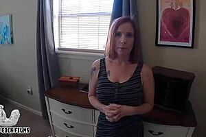 Using gold digging stepmom Jane Cane with big tits rough sex in pov. mommy gets creampie from monster cock doggystyle choking on dirty talk.