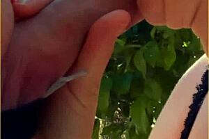 hot wife feels thrilled giving an amazing public blowjob