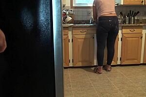 Turkish stepmom almost caught me masturbating and cumming on her big ass!