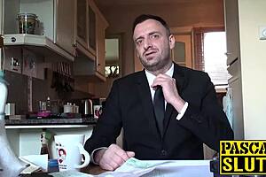 so this slutty british girl got tied up in bondage while the maledom spit on her face and dominated her in cowgirl