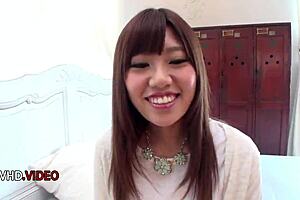 Chisa Hoshino, the hardcore teen, takes deep thrusts in her shaved pussy during intense Japanese action.