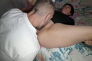 chubby milf with big hairy pussy fucked missionary. creampie fills swollen lips close up.