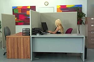 I adore how sexy secretary MILF Holly Halston rides cock in lingerie and heels until creampie.