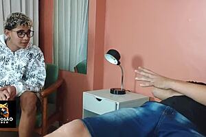 Called up a puta to teach my virgin son how to pound her tight ass and wet pussy as milf